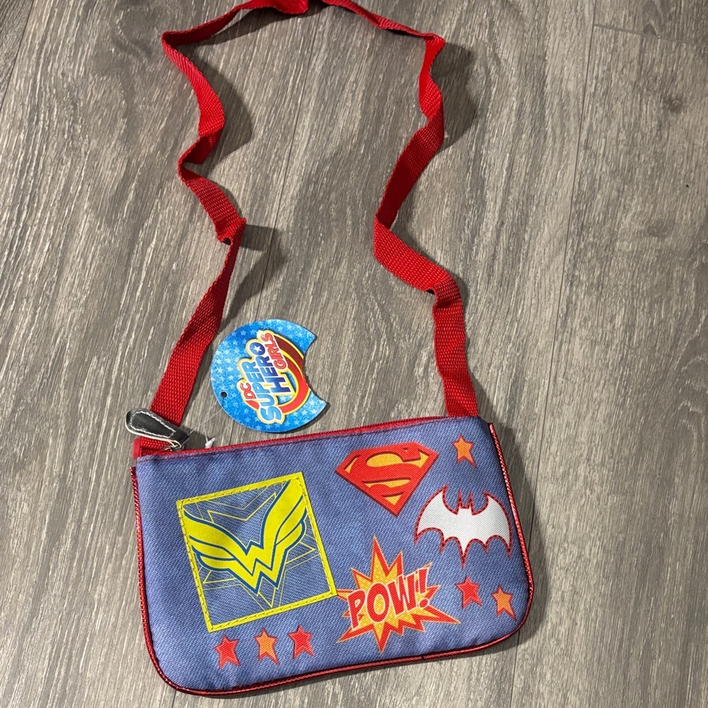 DC Superhero Girls Shoulder Bag - Blue with Red Accents